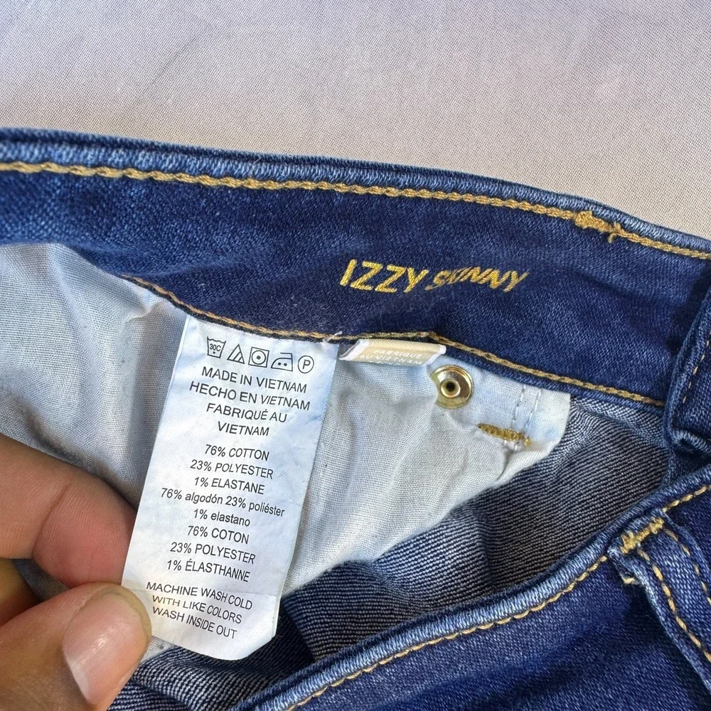 Michael Kors Izzy Skinny Jeans Women's 16 Blue Denim Stretch Dark Wash Whiskered